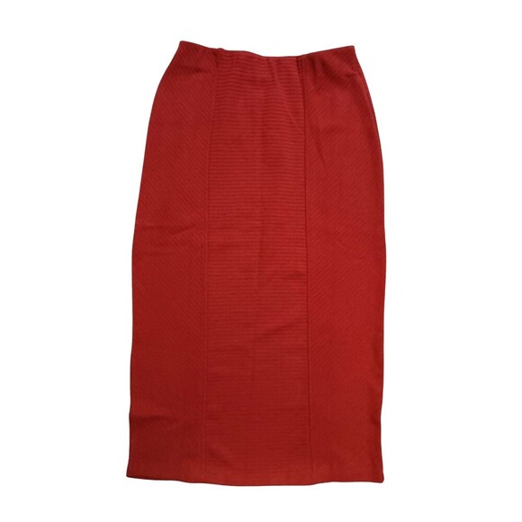 *2/$25* Band of the Free Womens Skirt Medium Orange Knit Ribbed Midi Side Slit - Picture 3 of 6